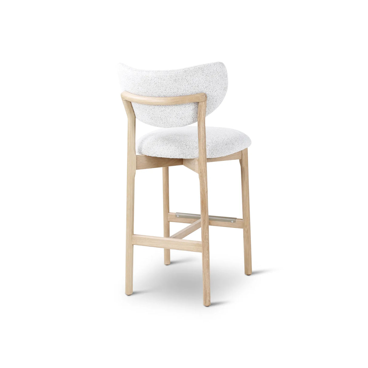 BLAKE Barhocker aus Eiche in Elfenbein/Natur, 49×58×99 cm - ZEN ZONE Furniture