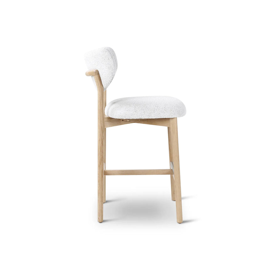 BLAKE Barhocker aus Eiche in Elfenbein/Natur, 49×58×99 cm - ZEN ZONE Furniture
