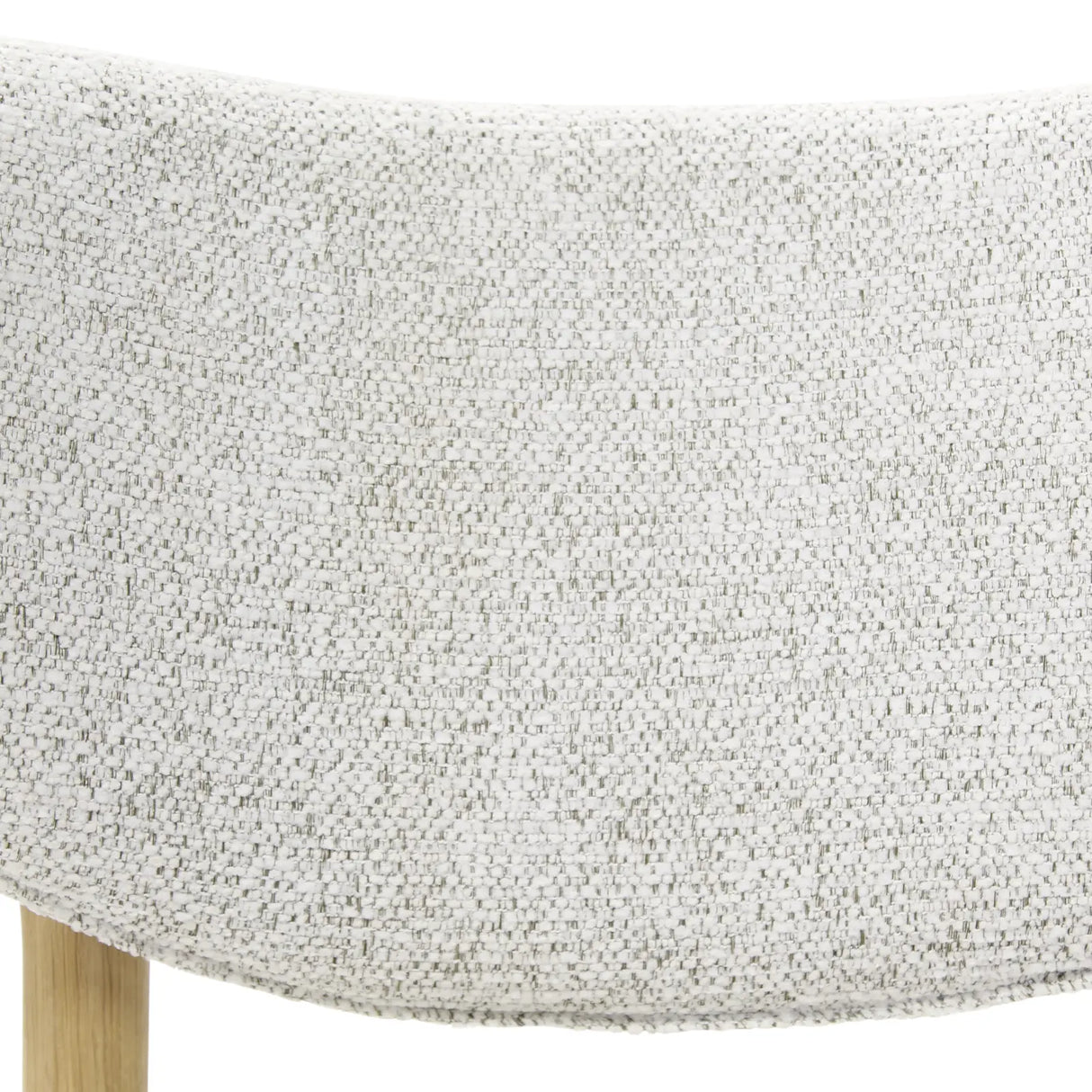 BLAKE Esstuhl ivory, Beine aus Holz Natur