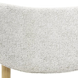 BLAKE Esstuhl ivory, Beine aus Holz Natur