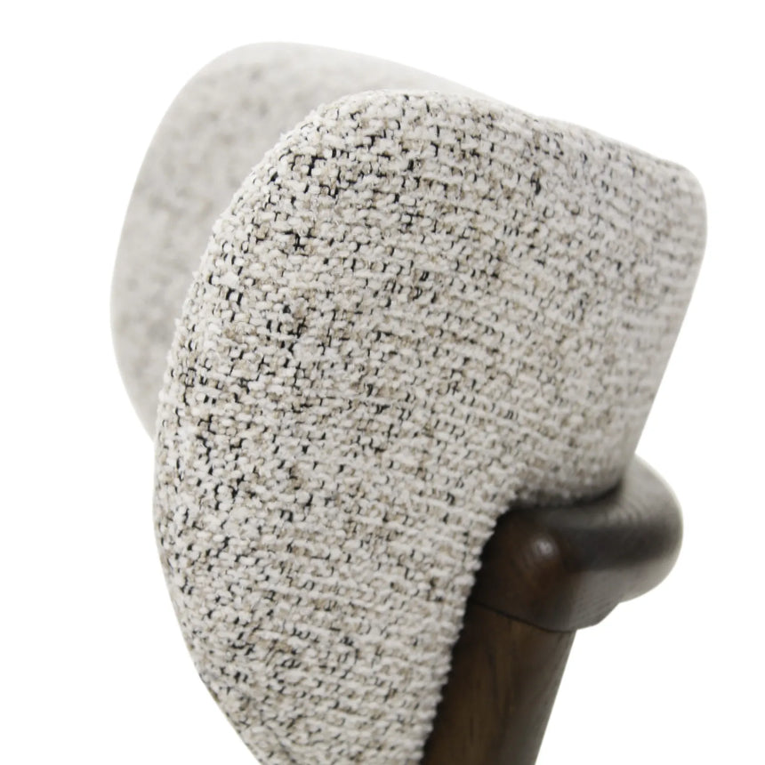BLAKE Essstuhl stone, Beine aus Holz Dunkelbraun - ZEN ZONE Furniture