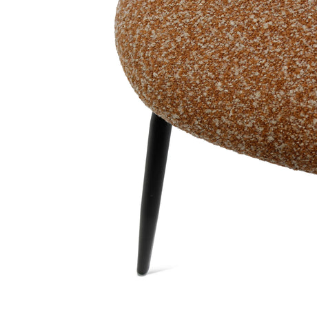 MIKO Essstuhl aus Metall in Brick, Schwarz - ZEN ZONE Furniture