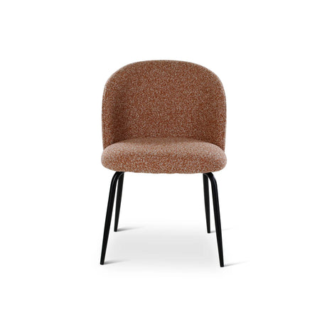 MIKO Essstuhl aus Metall in Brick, Schwarz - ZEN ZONE Furniture