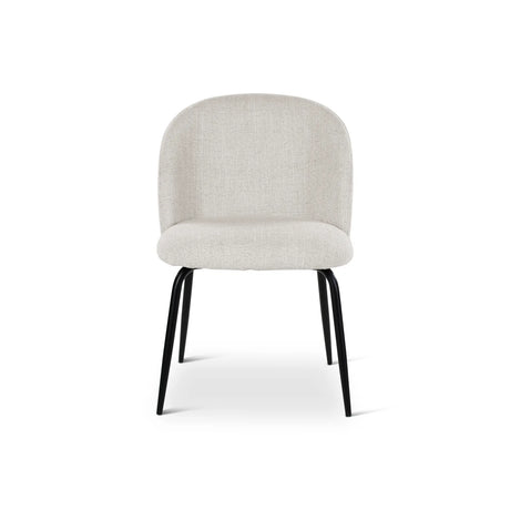 MIKO Essstuhl in Natur mit schwarzen Metallbeinen - ZEN ZONE Furniture