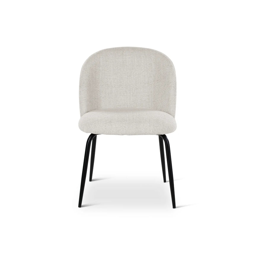 MIKO Essstuhl in Natur mit schwarzen Metallbeinen - ZEN ZONE Furniture