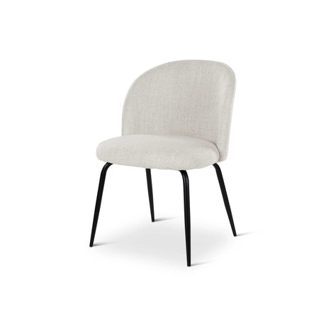 MIKO Essstuhl in Natur mit schwarzen Metallbeinen - ZEN ZONE Furniture