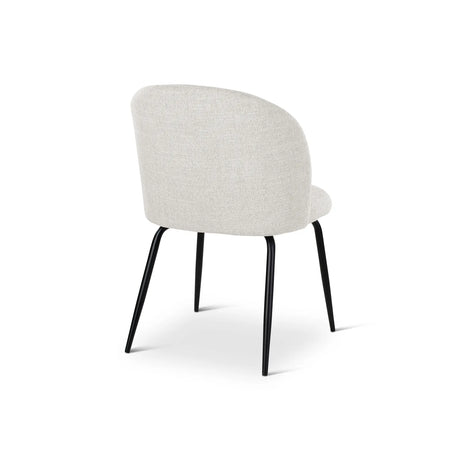 MIKO Essstuhl in Natur mit schwarzen Metallbeinen - ZEN ZONE Furniture