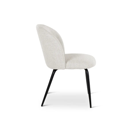 MIKO Essstuhl in Natur mit schwarzen Metallbeinen - ZEN ZONE Furniture