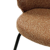 YALO Essstuhl mit Armlehnen in Brick, schwarze Metallbeine - ZEN ZONE Furniture