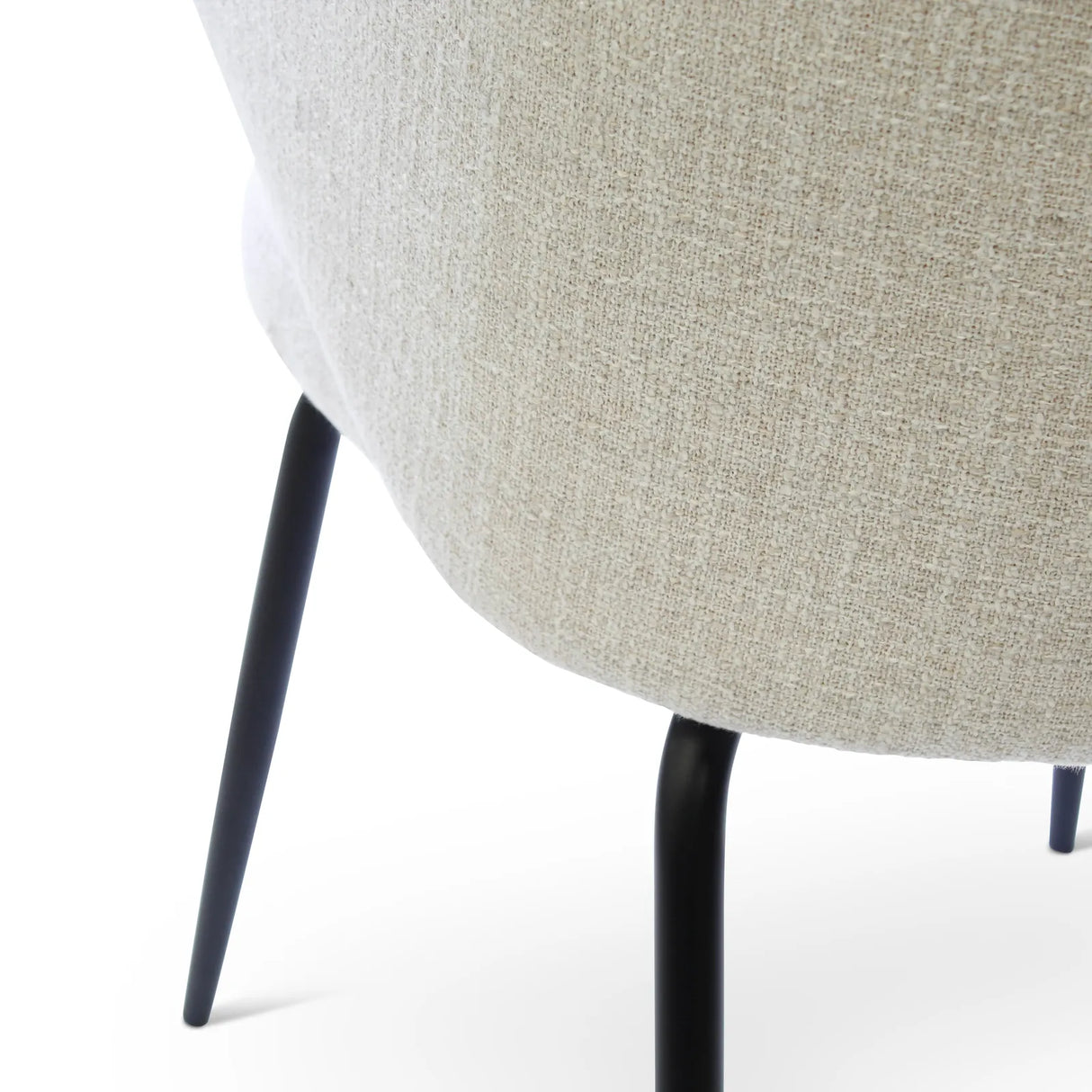 Essstuhl YALO mit Armlehnen in Natur, schwarze Metallbeine - ZEN ZONE Furniture