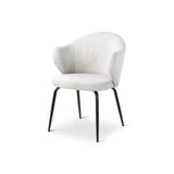 Essstuhl YALO mit Armlehnen in Natur, schwarze Metallbeine - ZEN ZONE Furniture