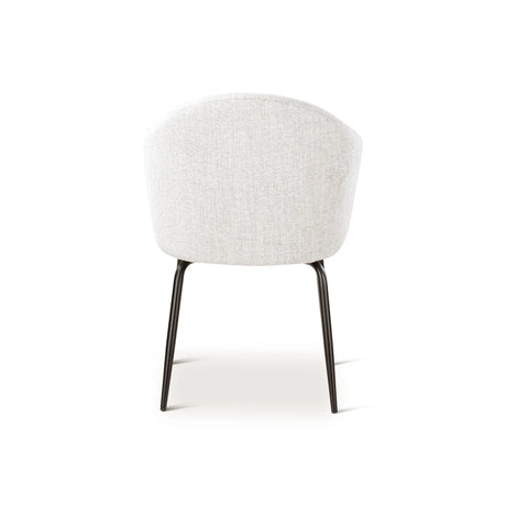 Essstuhl YALO mit Armlehnen in Natur, schwarze Metallbeine - ZEN ZONE Furniture