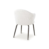 Essstuhl YALO mit Armlehnen in Natur, schwarze Metallbeine - ZEN ZONE Furniture