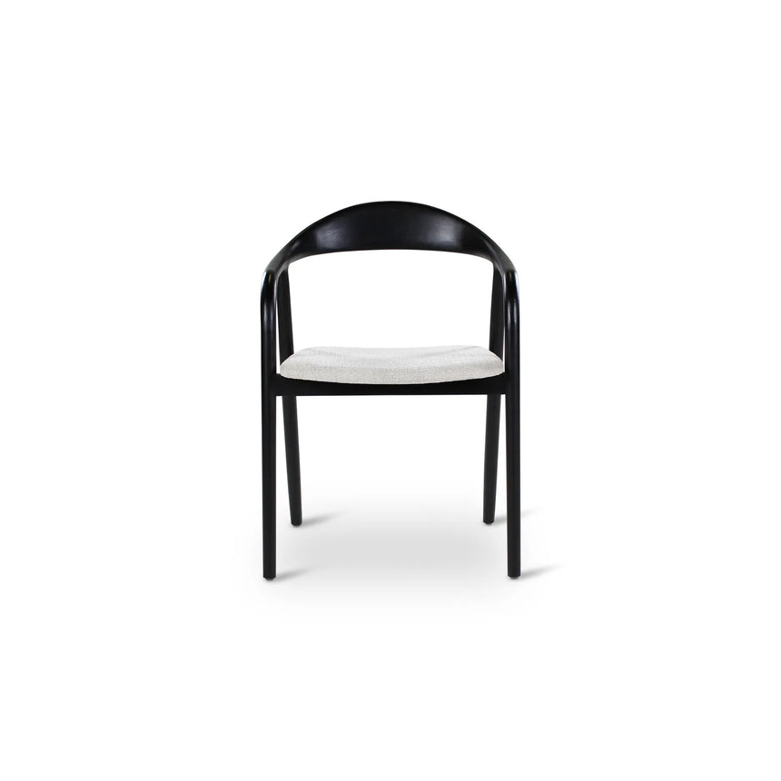 Essstuhl Moris in Altweiß und Ascheschwarz - ZEN ZONE Furniture