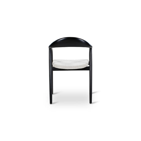 Essstuhl Moris in Altweiß und Ascheschwarz - ZEN ZONE Furniture