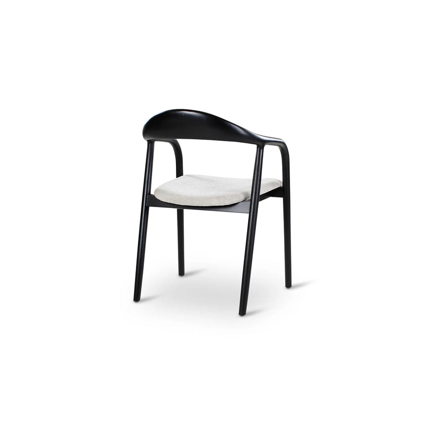 Essstuhl Moris in Altweiß und Ascheschwarz - ZEN ZONE Furniture
