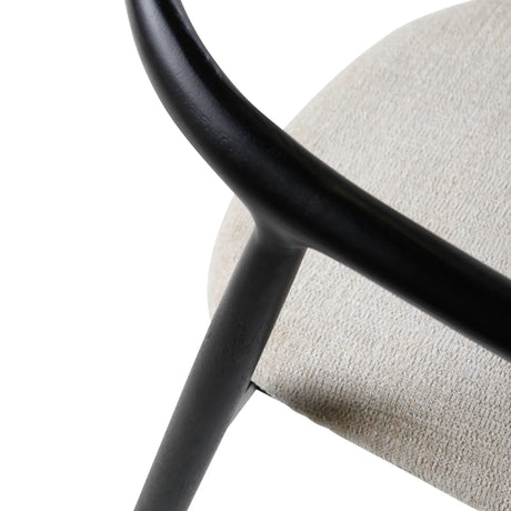 Essstuhl Moris in Altweiß und Ascheschwarz - ZEN ZONE Furniture