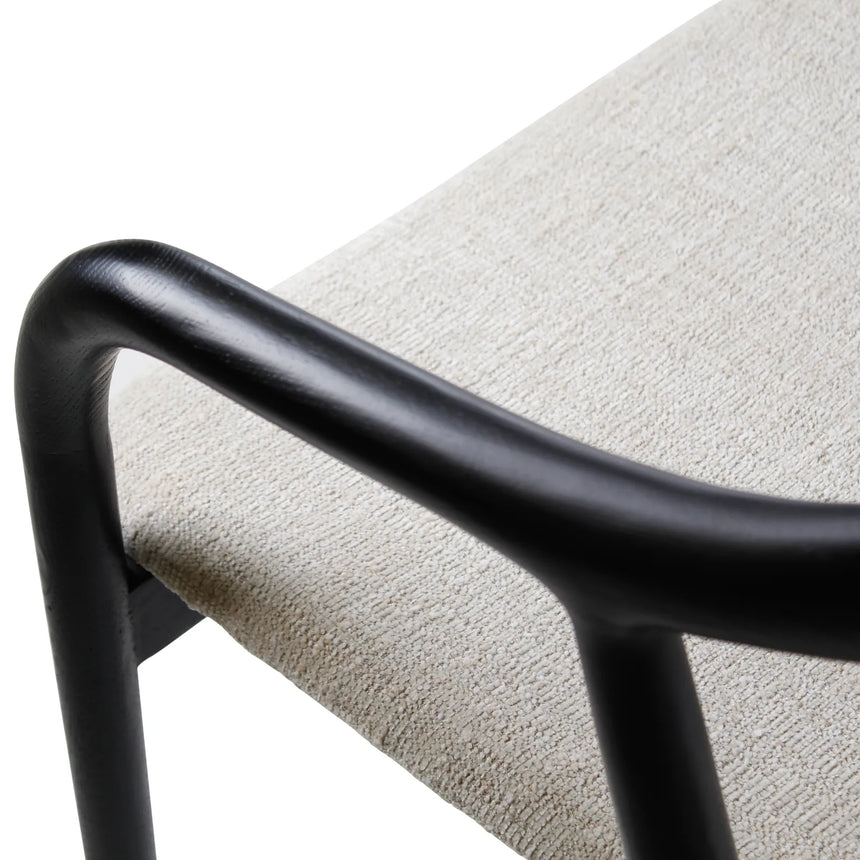 Essstuhl Moris in Altweiß und Ascheschwarz - ZEN ZONE Furniture