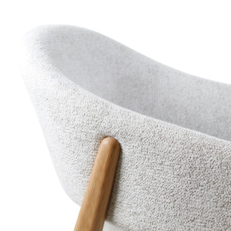 Sessel Conor aus Eiche mit elfenbeinfarbende Kissen - ZEN ZONE Furniture