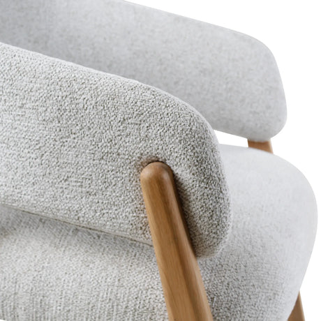 Sessel Conor aus Eiche mit elfenbeinfarbende Kissen - ZEN ZONE Furniture