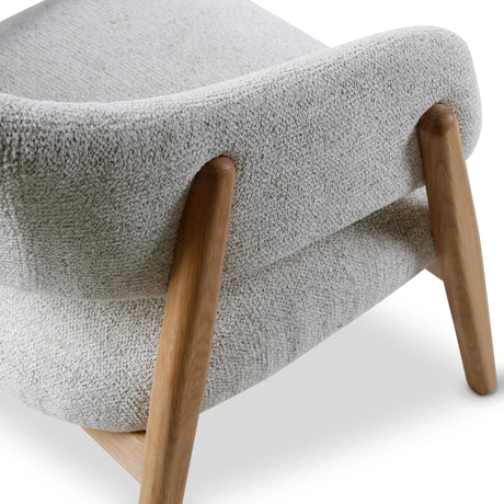 Sessel Conor aus Eiche mit elfenbeinfarbende Kissen - ZEN ZONE Furniture