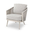 Gartensessel Mikos aus Aluminium mit steinfarbenen Kissen aus Outdoor-Stoff, 73x81x78 cm - ZEN ZONE Furniture