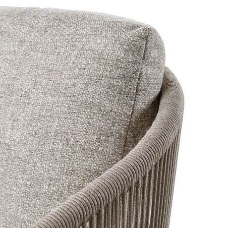 3-Sitzer Gartensofa Mikos aus Aluminium mit graufarbenen Kissen, 203x81x78 cm - ZEN ZONE Furniture