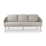 3-Sitzer Gartensofa Mikos aus Aluminium mit graufarbenen Kissen, 203x81x78 cm - ZEN ZONE Furniture