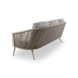 3-Sitzer Gartensofa Mikos aus Aluminium mit graufarbenen Kissen, 203x81x78 cm - ZEN ZONE Furniture