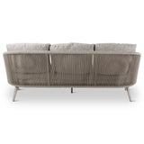 3-Sitzer Gartensofa Mikos aus Aluminium mit graufarbenen Kissen, 203x81x78 cm - ZEN ZONE Furniture