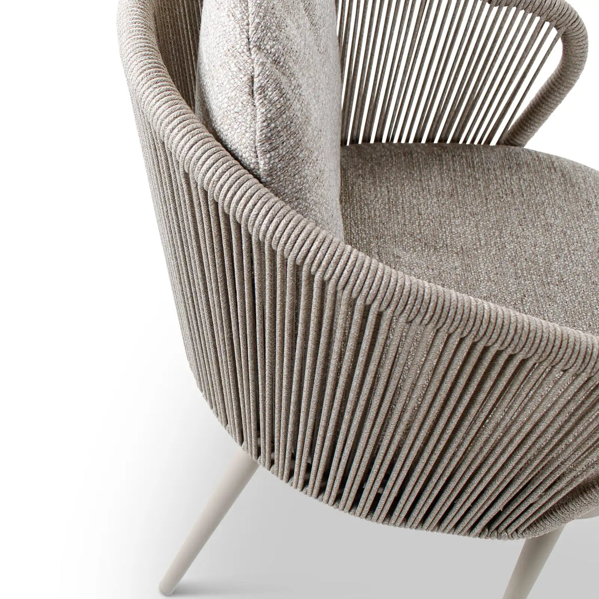 Gartenstuhl Mikos aus Aluminium mit graufarbenen Kissen - ZEN ZONE Furniture