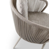 Gartenstuhl Mikos aus Aluminium mit graufarbenen Kissen - ZEN ZONE Furniture