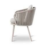 Gartenstuhl Mikos aus Aluminium mit graufarbenen Kissen - ZEN ZONE Furniture