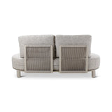 2-Sitzer-Gartensofa Nimbo aus Aluminium mit steinfarbenen Kissen aus Outdoor-Stoff, 190x93x68 cm - ZEN ZONE Furniture