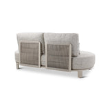 2-Sitzer-Gartensofa Nimbo aus Aluminium mit steinfarbenen Kissen aus Outdoor-Stoff, 190x93x68 cm - ZEN ZONE Furniture