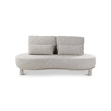 2-Sitzer-Gartensofa Nimbo aus Aluminium mit steinfarbenen Kissen aus Outdoor-Stoff, 190x93x68 cm - ZEN ZONE Furniture