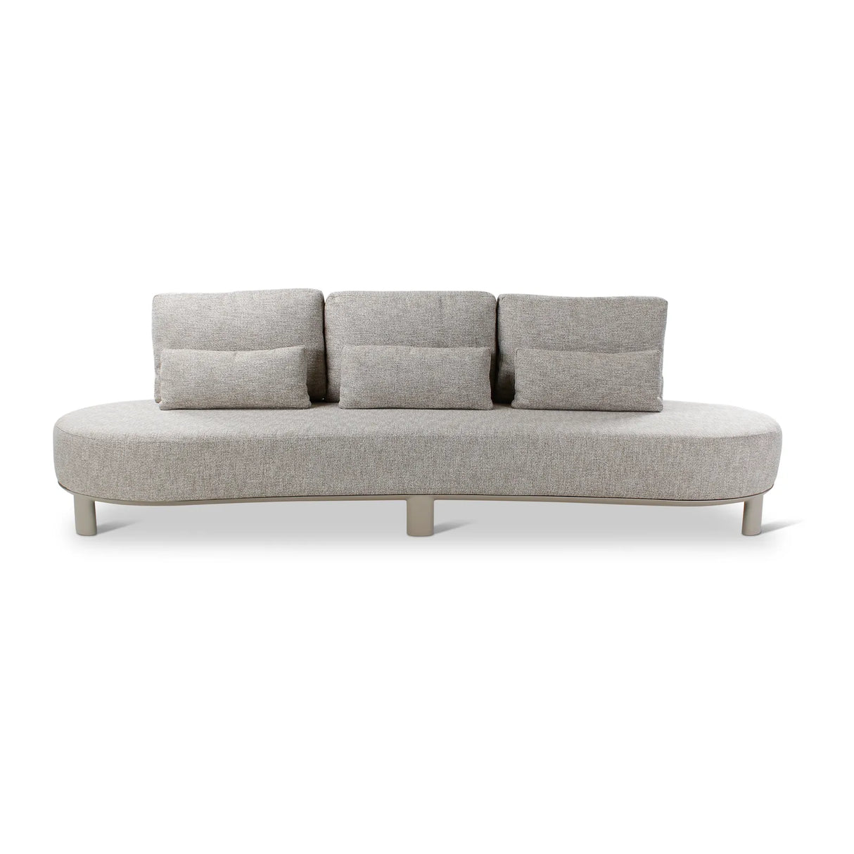 3-Sitzer Gartensofa Nimbo aus Aluminium mit graufarbenen Kissen, 275x93x68 cm - ZEN ZONE Furniture