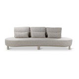 3-Sitzer Gartensofa Nimbo aus Aluminium mit graufarbenen Kissen, 275x93x68 cm - ZEN ZONE Furniture