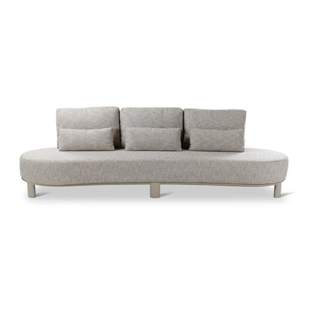 3-Sitzer Gartensofa Nimbo aus Aluminium mit graufarbenen Kissen, 275x93x68 cm - ZEN ZONE Furniture
