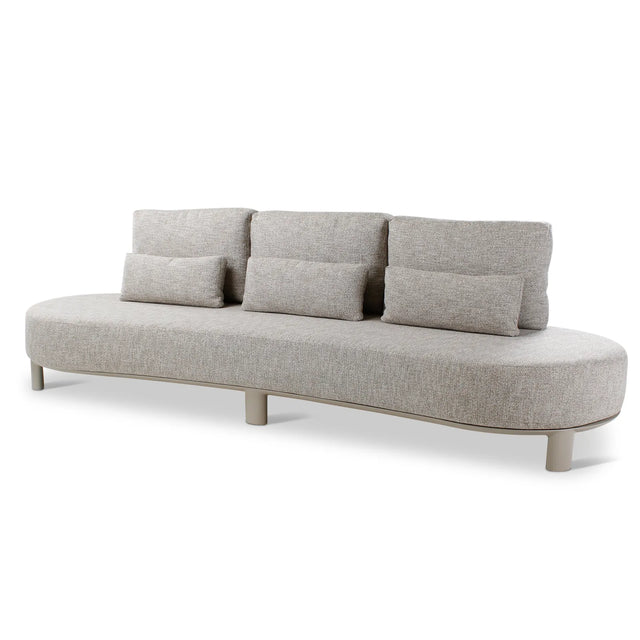 3-Sitzer Gartensofa Nimbo aus Aluminium mit graufarbenen Kissen, 275x93x68 cm - ZEN ZONE Furniture