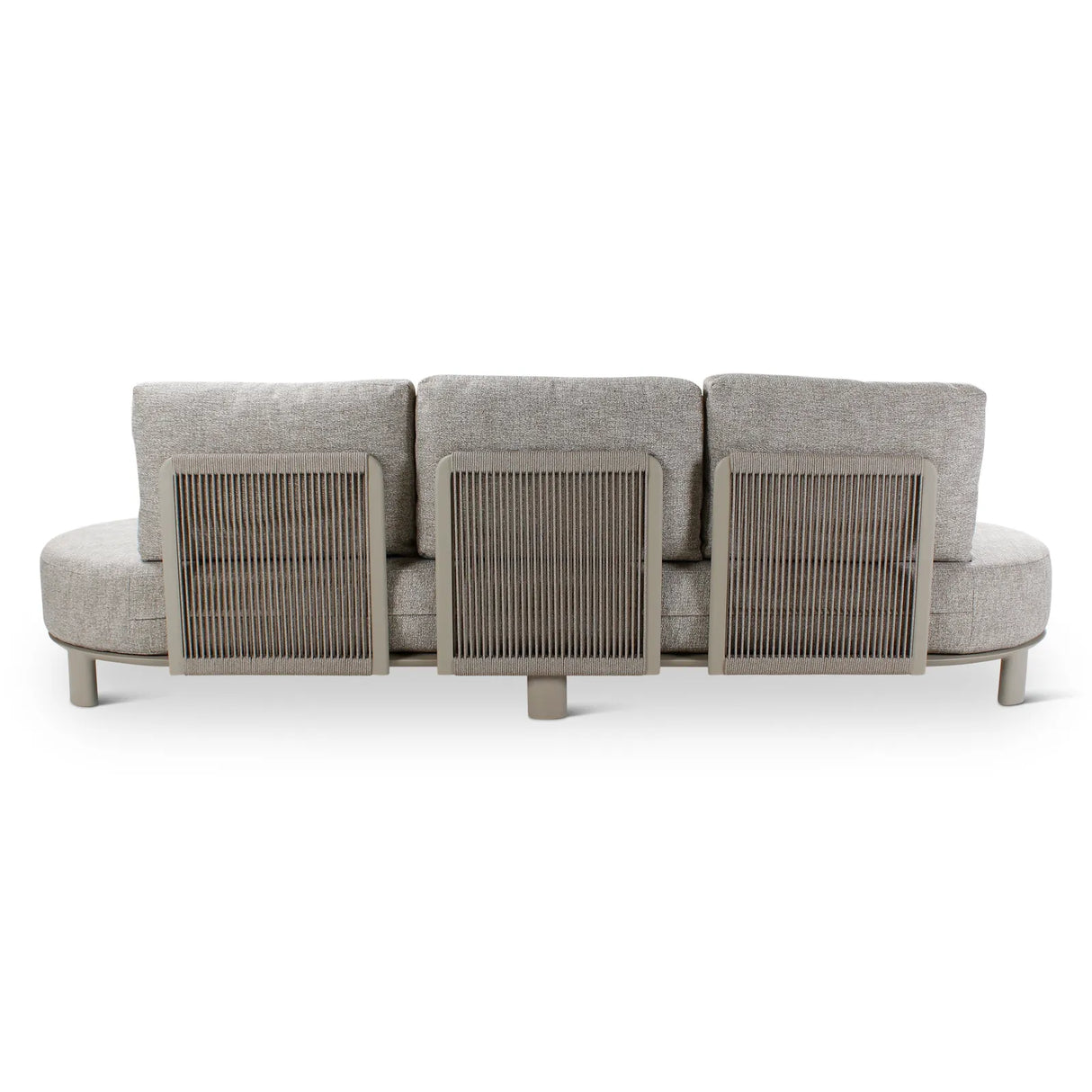 3-Sitzer Gartensofa Nimbo aus Aluminium mit graufarbenen Kissen, 275x93x68 cm - ZEN ZONE Furniture