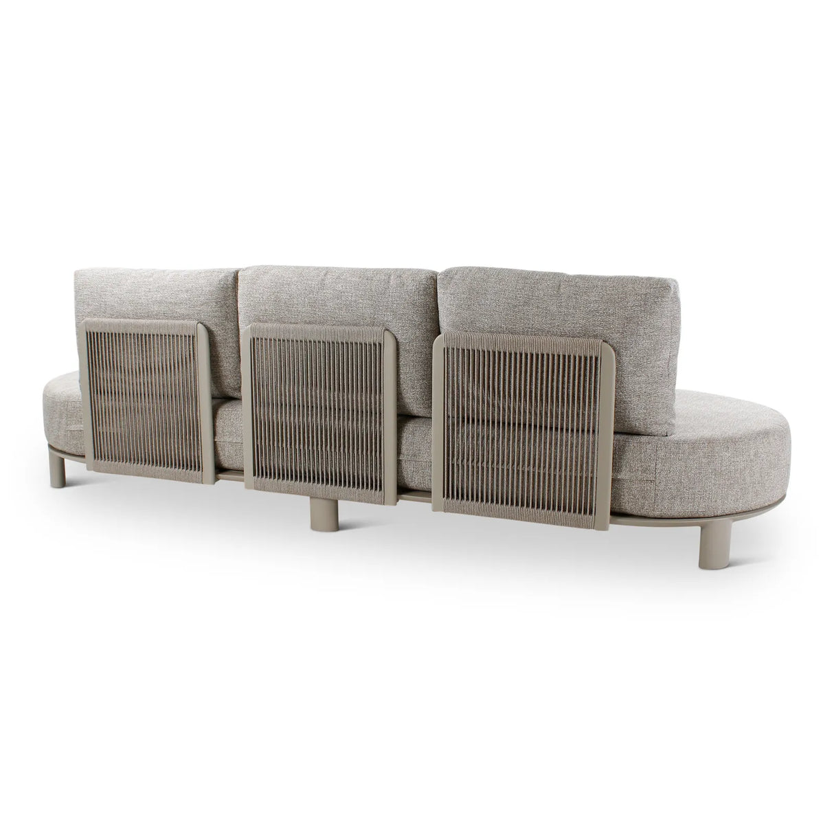 3-Sitzer Gartensofa Nimbo aus Aluminium mit graufarbenen Kissen, 275x93x68 cm - ZEN ZONE Furniture