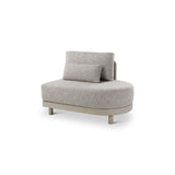 5-Sitzer-Gartensofa Dubai aus Aluminium mit steinfarbenen Kissen aus Outdoor-Stoff, 340x265x71 - ZEN ZONE Furniture