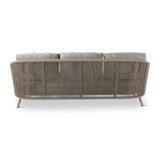 3-Sitzer Gartensofa Ariba aus Aluminium mit steinfarbenen Kissen, 220x79x75 cm - ZEN ZONE Furniture