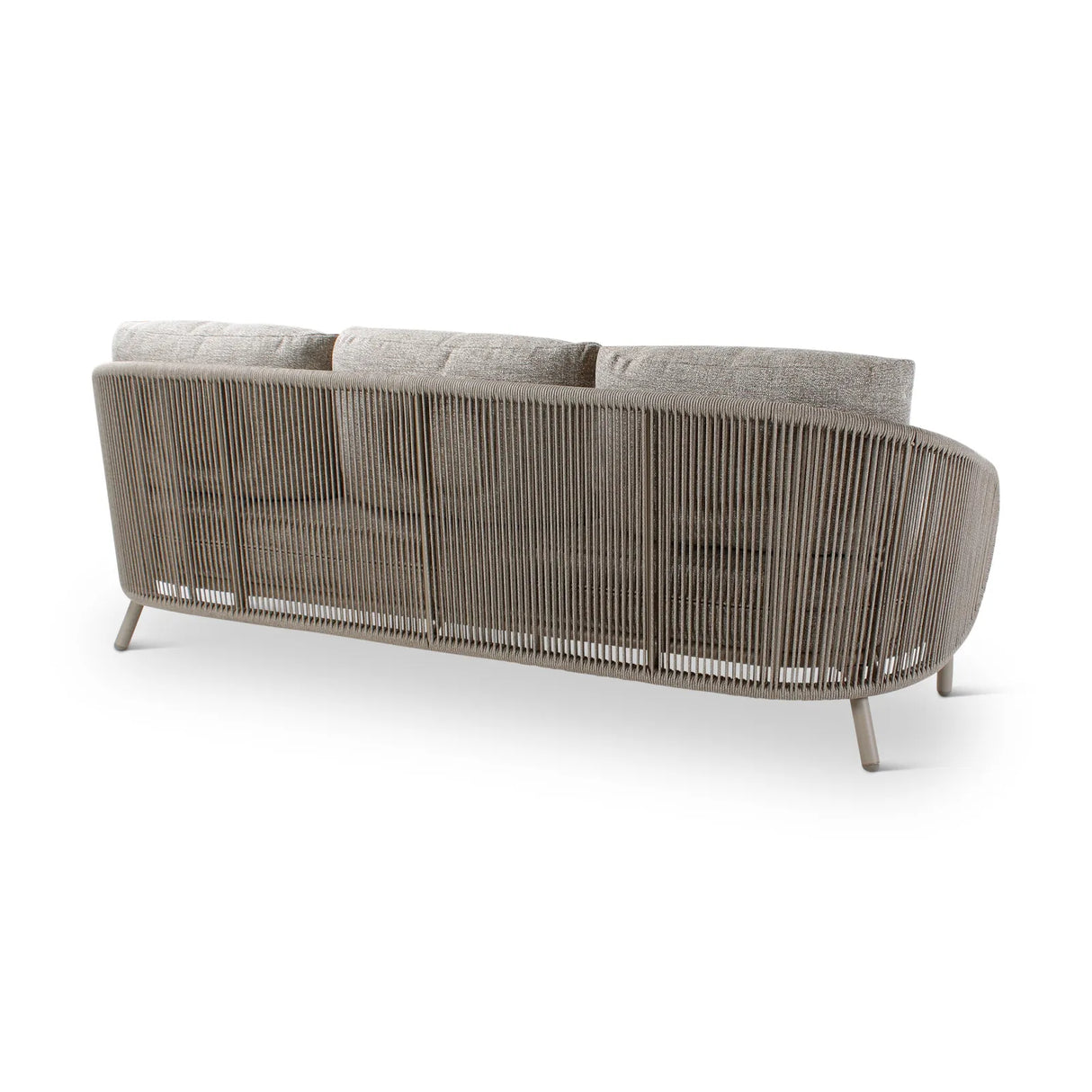3-Sitzer Gartensofa Ariba aus Aluminium mit steinfarbenen Kissen, 220x79x75 cm - ZEN ZONE Furniture