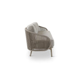 3-Sitzer Gartensofa Ariba aus Aluminium mit steinfarbenen Kissen, 220x79x75 cm - ZEN ZONE Furniture