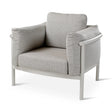 Gartensessel Liv aus Aluminium mit dünenfarbenen Kissen - ZEN ZONE Furniture