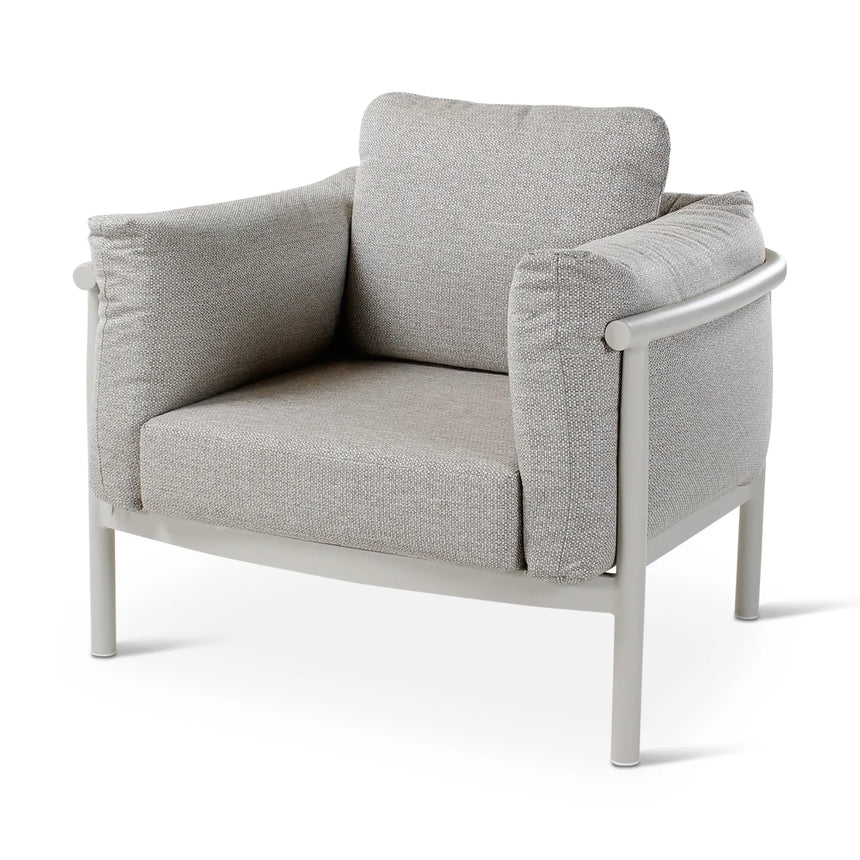 Gartensessel Liv aus Aluminium mit dünenfarbenen Kissen - ZEN ZONE Furniture