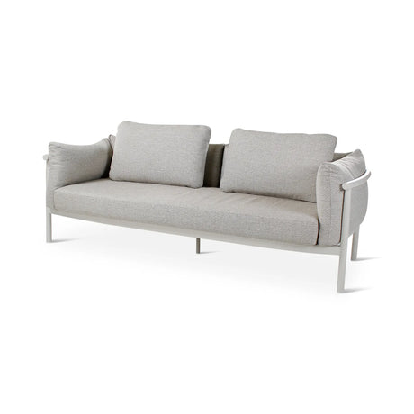 2,5-Sitzer Gartensofa Liv aus Aluminium mit dünenfarbenen Kissen, 211x86x84 cm - ZEN ZONE Furniture
