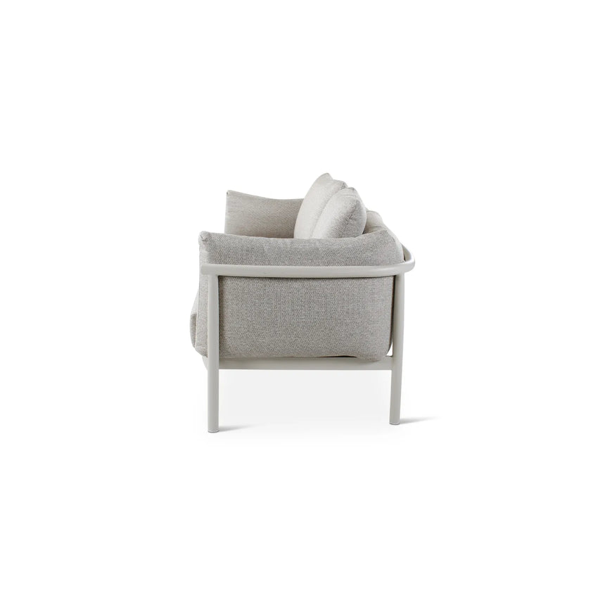 2,5-Sitzer Gartensofa Liv aus Aluminium mit dünenfarbenen Kissen, 211x86x84 cm - ZEN ZONE Furniture